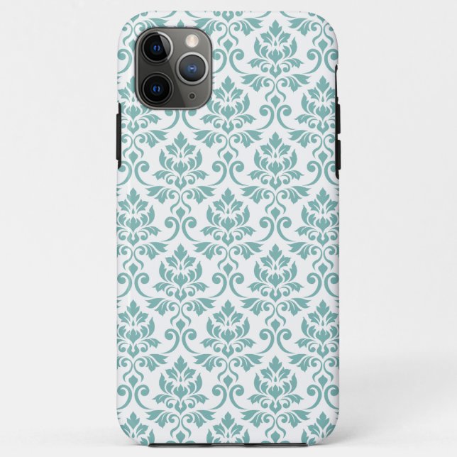 Feuille Damask Aquamarines Muster Case-Mate iPhone Hülle (Rückseite)