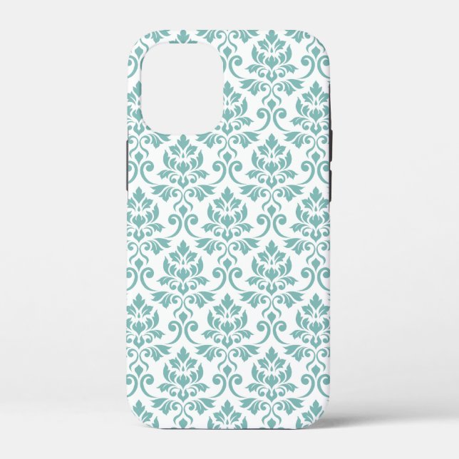 Feuille Damask Aquamarines Muster Case-Mate iPhone Hülle (Rückseite)