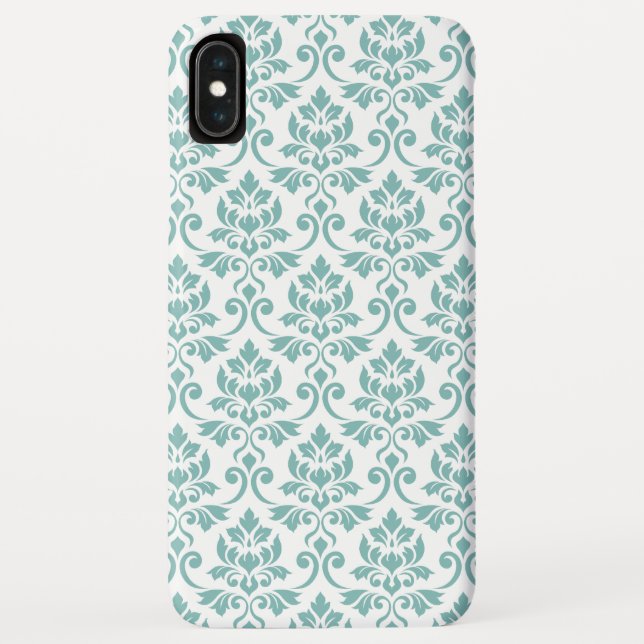 Feuille Damask Aquamarines Muster Case-Mate iPhone Hülle (Rückseite)