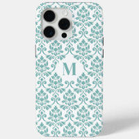 Feuille Damask Aquamarines Muster (Custom)