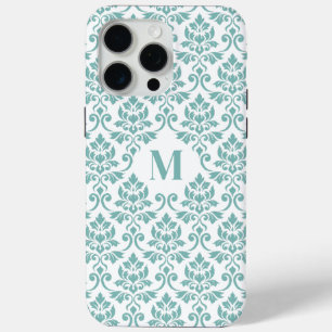 Feuille Damask Aquamarines Muster (Custom) Case-Mate iPhone Hülle