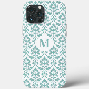 Feuille Damask Aquamarines Muster (Custom) Case-Mate iPhone Hülle