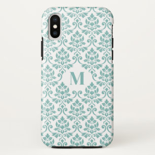 Feuille Damask Aquamarines Muster (Custom) Case-Mate iPhone Hülle