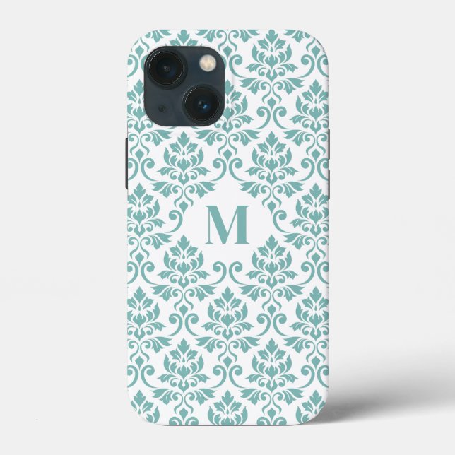Feuille Damask Aquamarines Muster (Custom) Case-Mate iPhone Hülle (Rückseite)