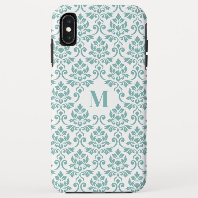 Feuille Damask Aquamarines Muster (Custom) Case-Mate iPhone Hülle (Rückseite)
