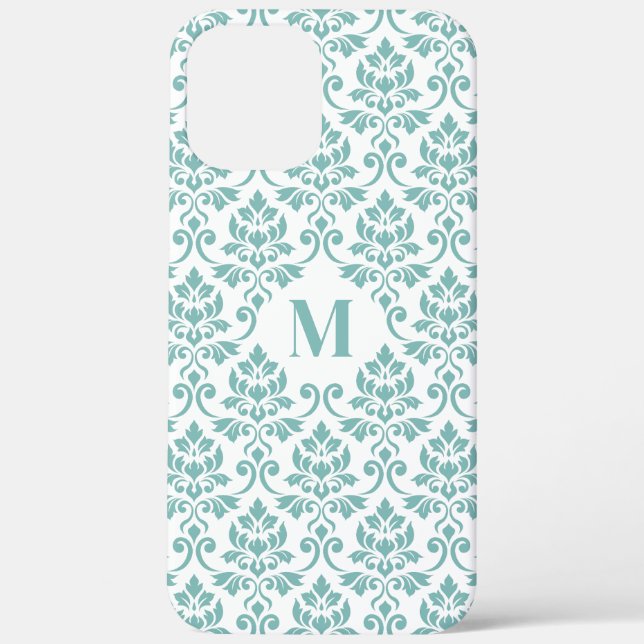 Feuille Damask Aquamarines Muster (Custom) Case-Mate iPhone Hülle (Rückseite)