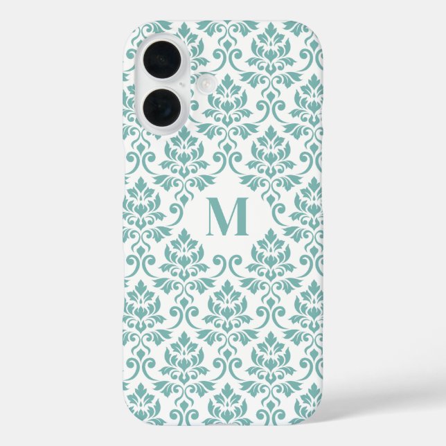 Feuille Damask Aquamarines Muster (Custom) Case-Mate iPhone Hülle (Rückseite)