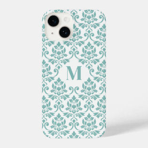 Feuille Damask Aquamarines Muster (Custom) iPhone 14 Hülle