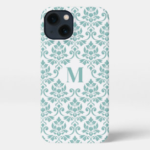 Feuille Damask Aquamarines Muster (Custom) iPhone 13 Hülle