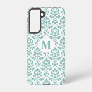 Feuille Damask Aquamarines Muster (Custom) Samsung Galaxy Hülle