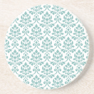 Feuille Damask Aquamarines Muster Getränkeuntersetzer
