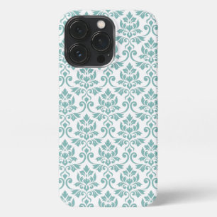 Feuille Damask Aquamarines Muster iPhone 13 Pro Hülle