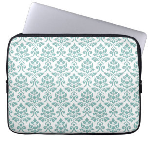 Feuille Damask Aquamarines Muster Laptopschutzhülle