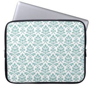 Feuille Damask Aquamarines Muster Laptopschutzhülle