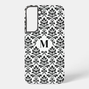Feuille Damask Black Muster (Benutzerdefiniert) Samsung Galaxy Hülle