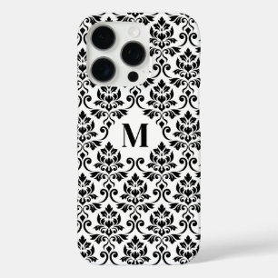 Feuille Damask Black Pattern (Benutzerdefiniert) iPhone 16 Pro Hülle