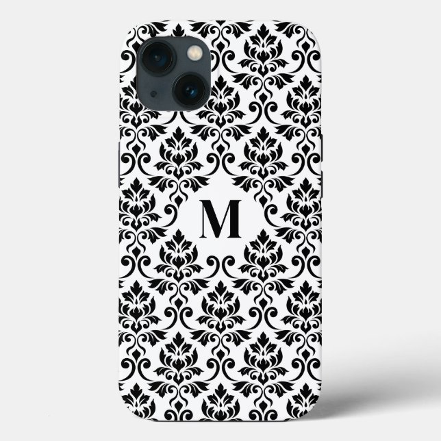 Feuille Damask Black Pattern (Benutzerdefiniert) Case-Mate iPhone Hülle (Rückseite)