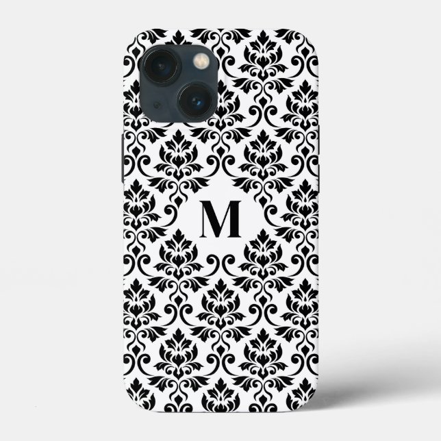 Feuille Damask Black Pattern (Benutzerdefiniert) Case-Mate iPhone Hülle (Rückseite)