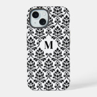 Feuille Damask Black Pattern (Benutzerdefiniert)