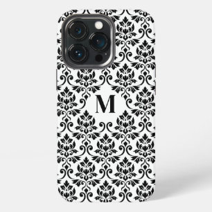 Feuille Damask Black Pattern (Benutzerdefiniert) iPhone 13 Pro Hülle