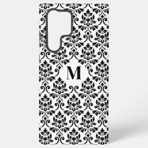Feuille Damask Black Pattern (Benutzerdefiniert) Samsung Galaxy Hülle