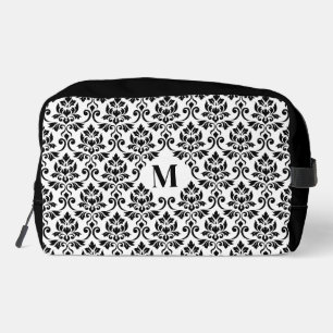 Feuille Damask Black Pattern (Benutzerdefiniert) Waschbeutel
