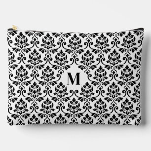 Feuille Damask Black Pattern (Benutzerdefiniert) Zubehörtasche