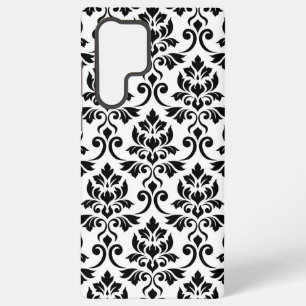 Feuille Damask Lg Muster Black auf Weiß Samsung Galaxy Hülle