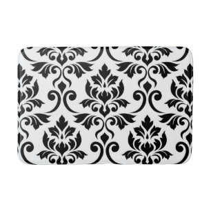 Feuille Damask Lg Pattern Black Badematte