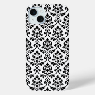 Feuille Damask Muster Black auf Weiß Case-Mate iPhone Hülle