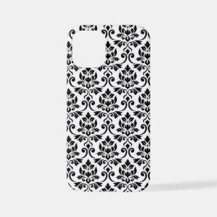 Feuille Damask Muster Black auf Weiß iPhone 12 Mini Hülle