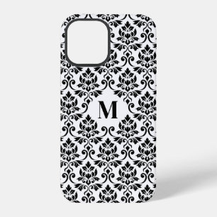Feuille Damask Schwarzes Muster (benutzerdefiniert iPhone 12 Pro Hülle