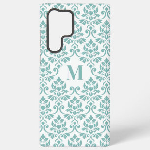 Feuille Damask Teal Muster (benutzerdefiniert) Samsung Galaxy Hülle