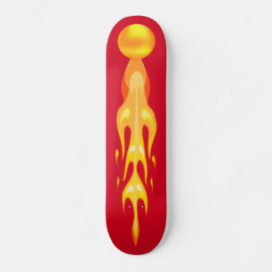 Feurig heiße Dragonball in Rot und Gelb auf Rot Skateboard