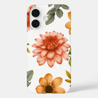 Feurige Dahlienblüte iPhone 16 Hülle