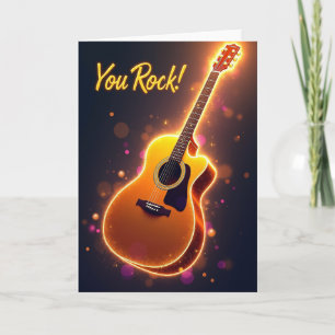 Feurige Gitarre Vatertagskarte Karte