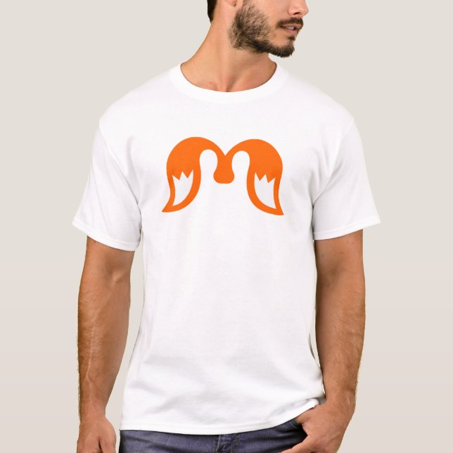 Feurige Gradient Flügel M Buchstabe T-Shirt (Vorderseite)
