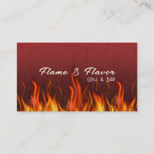 Feurige Lava-Textur & Flammen Visitenkarte