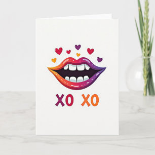 Feurige Lippen Xo Xo Art Karte