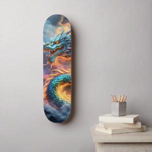 Feuriger japanischer Drache Skateboard