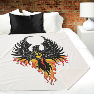 Feuriger Phönix Aufsteigende Feuer Vogel Schwarze Sherpadecke