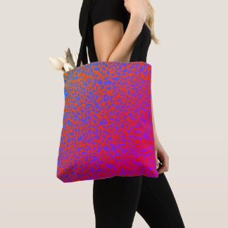 Feuriger Rot-Orange-Leopard mit Lila und Blau