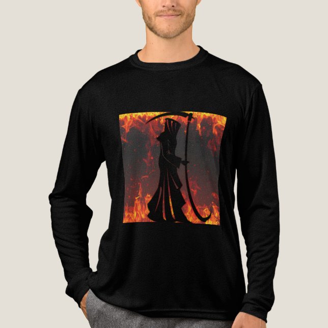 Feuriger Sensenmann  Tri-Blend Shirt (Vorderseite)