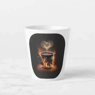 Feuriger Weihnachtskaffee mit Herzklopfkunst Milchtasse
