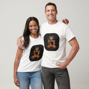 Feuriger Weihnachtskaffee mit Herzklopfkunst T-Shirt