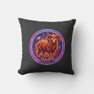 Feuriger Widder-Zodiak-Widder 2027 Kissen