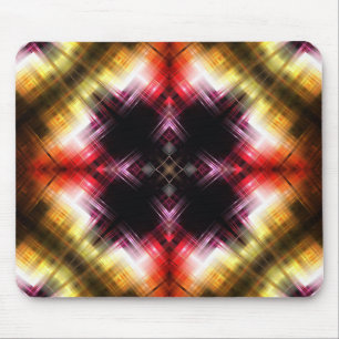 Feuriges abstraktes Prisma mit strahlendem Rot- un Mousepad