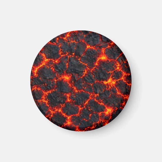 Feuriges Magmamuster Magnet (Vorne)