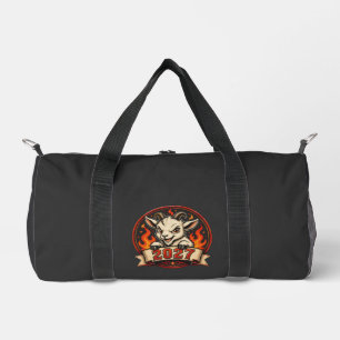 Feuriges Neujahr 2027 Süße Cartoon-Ziege-Maskottch Duffle Bag