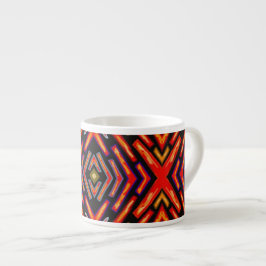Feuriges rotes Flammen-Orange-Schwarz-Muster Espressotasse